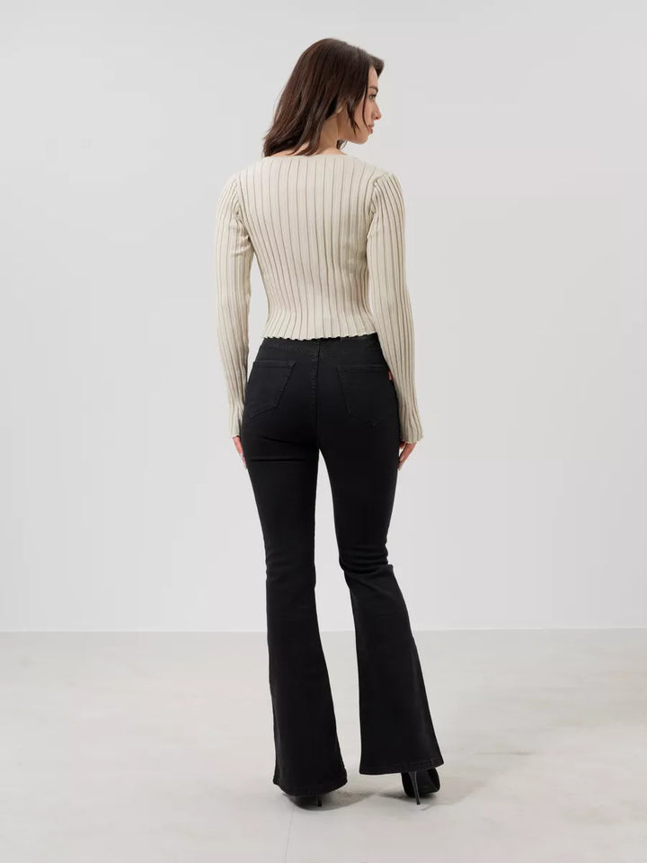 Cropped oversized button-up cardigan