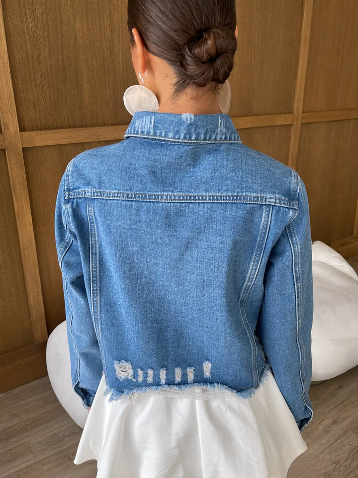 Short denim jacket
