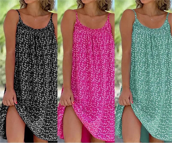 Camisolekjole med print