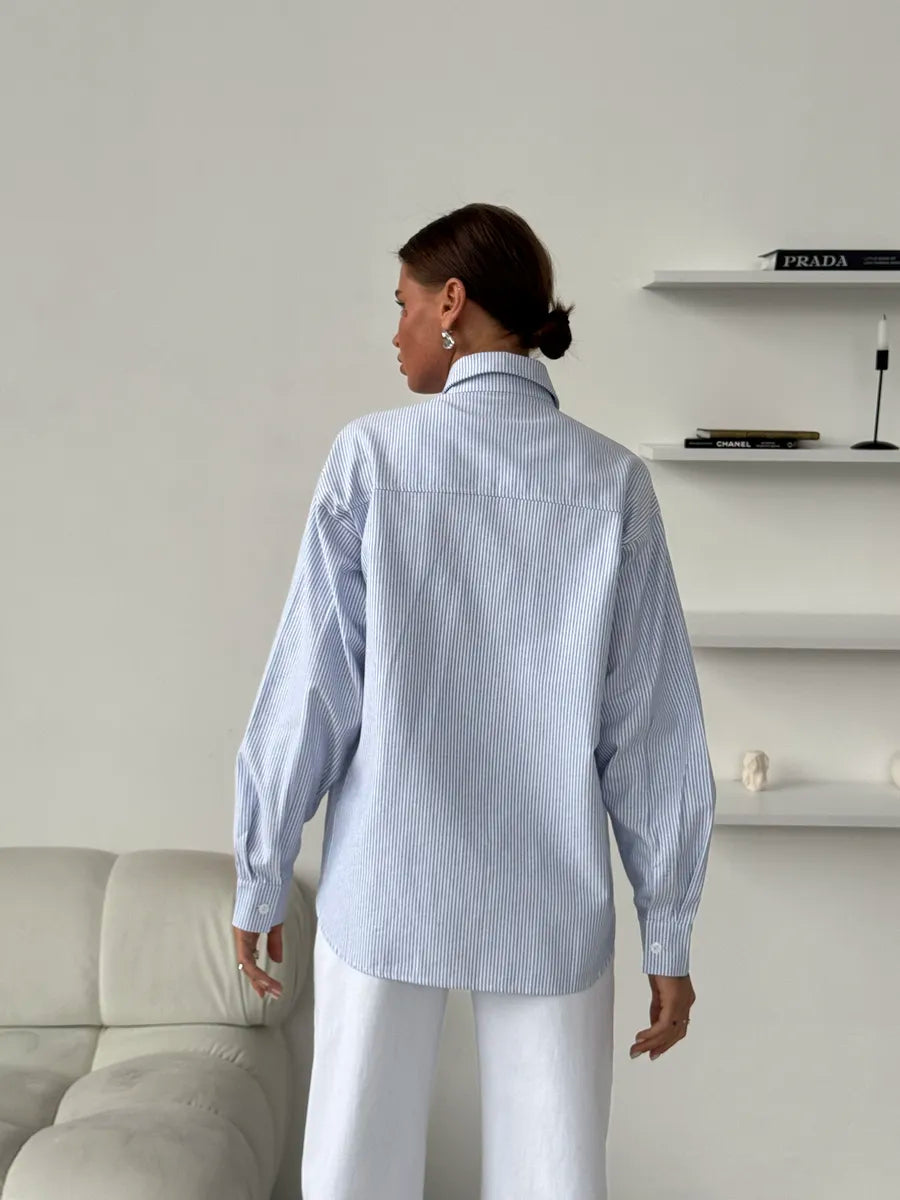 Women’s striped office shirt