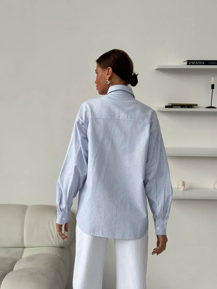 Women’s striped office shirt