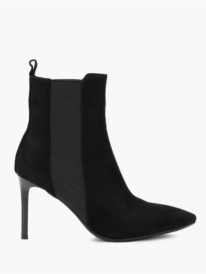 Women’s pointed-toe stiletto ankle boots for mid-season wear