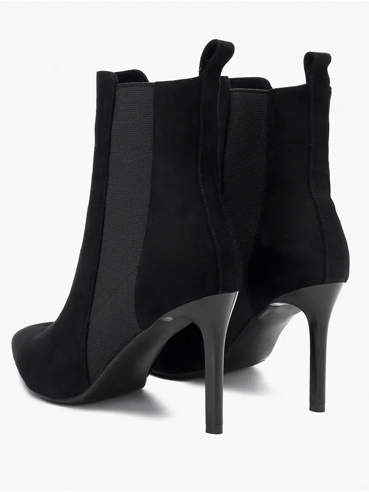 Women’s pointed-toe stiletto ankle boots for mid-season wear