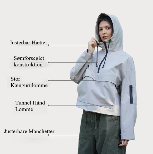 Casual softshell-jakke med hætte