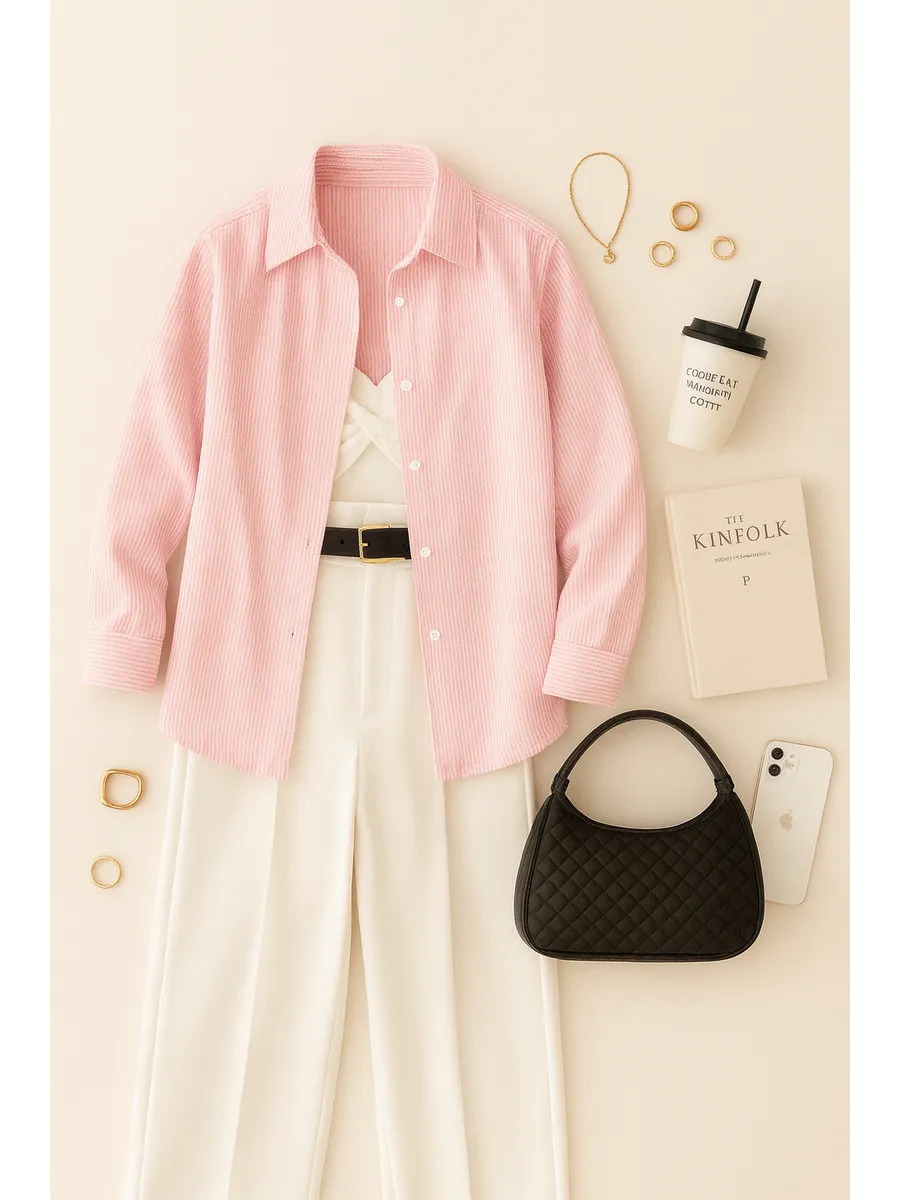 Women’s striped office shirt