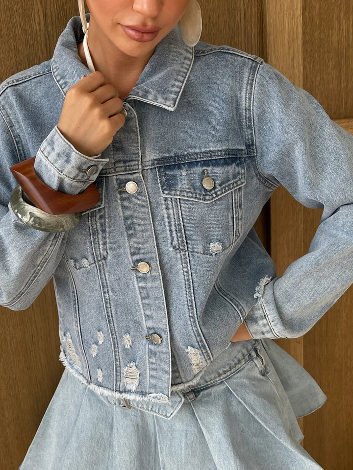 Short denim jacket